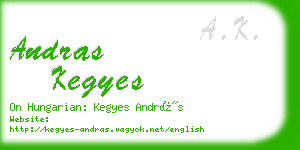 andras kegyes business card